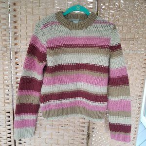 J Crew pink striped sweater